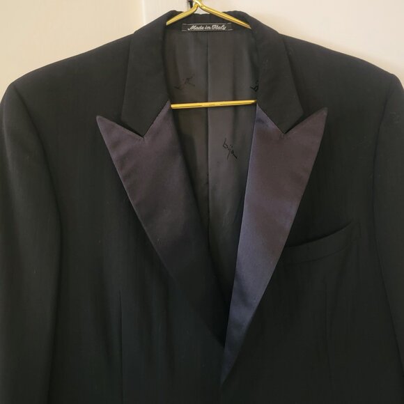 SOLD - BIJAN Men’s Tuxedo 42 US Jacket Black 52 EU Wedding - Picture 2 of 16
